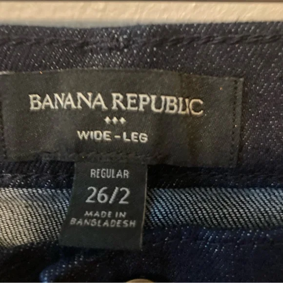 Banana Republic Factory Dark Blue Wide Leg Jeans - Picture 4 of 11